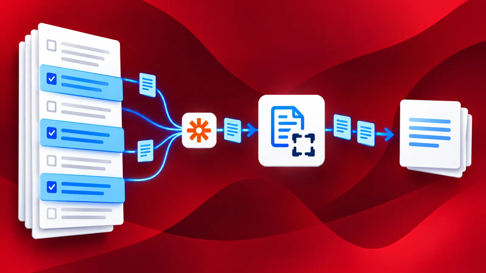 Extrahieren Sie Seiten aus PDFs mit Zapier und PDF4me.