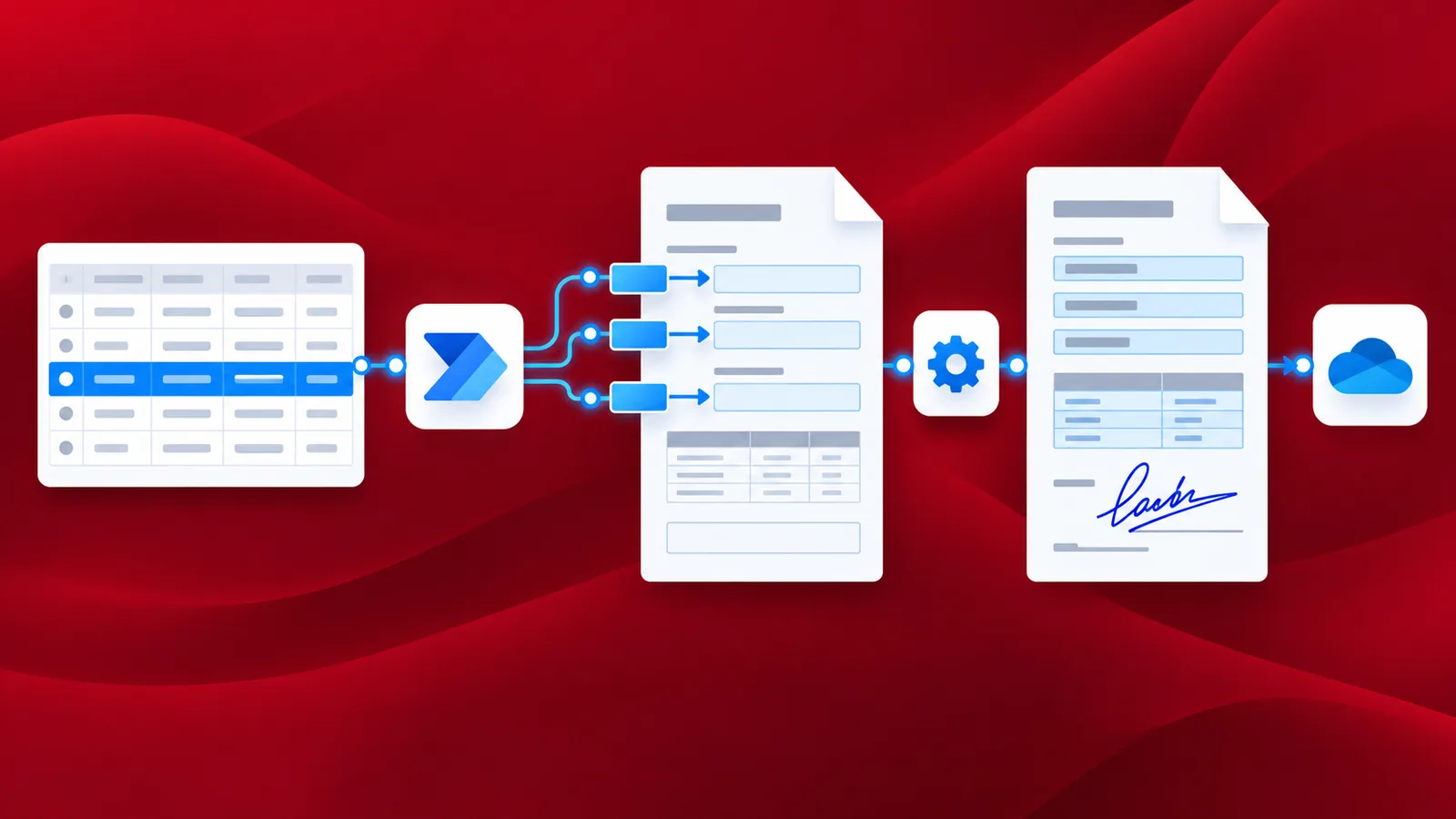 PDF ausfüllen und signieren, wenn ein neues SharePoint-Element erstellt wird — Power Automate