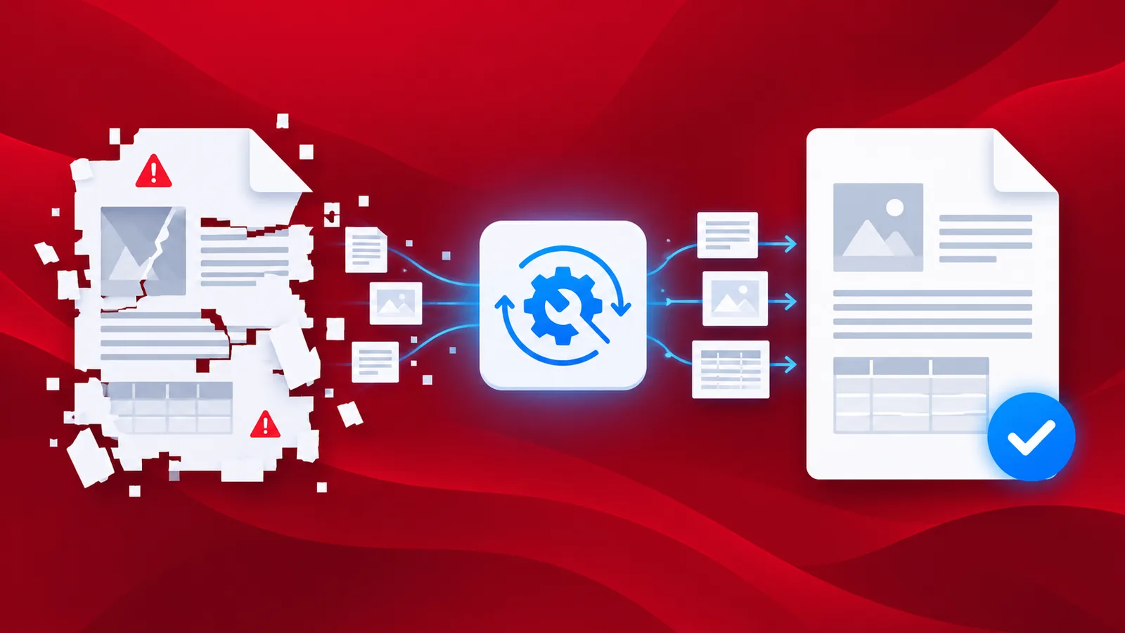 Reparar PDFs danificados usando os fluxos de trabalho do PDF4me