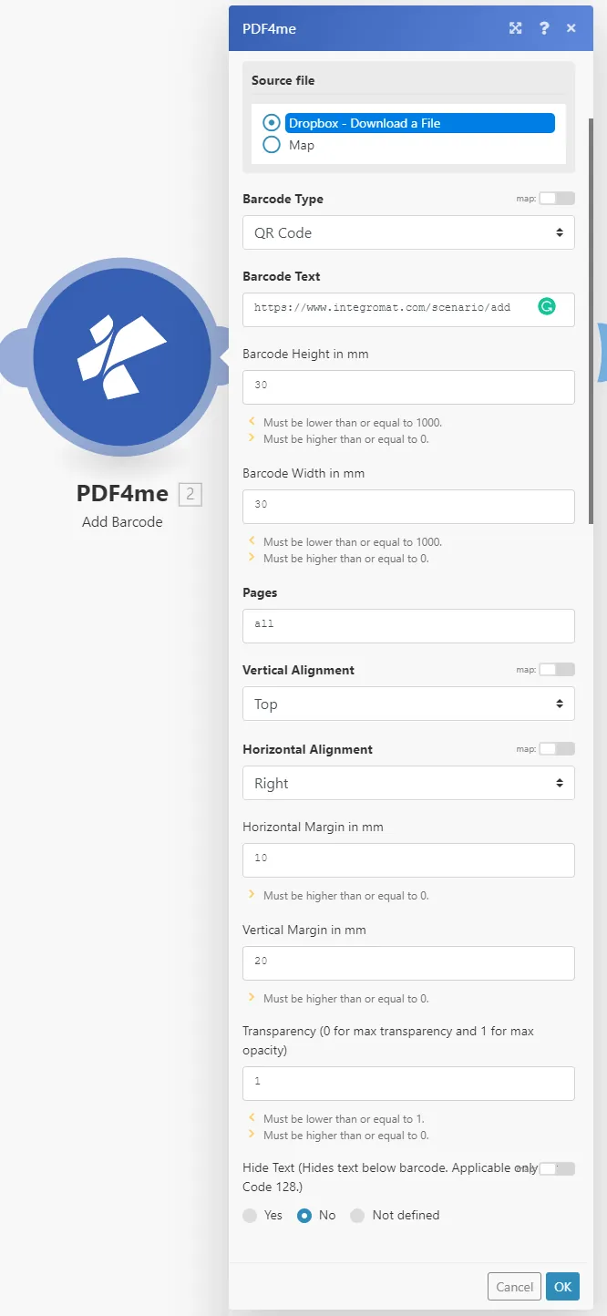 PDF4me menambahkan modul barcode atau kode QR