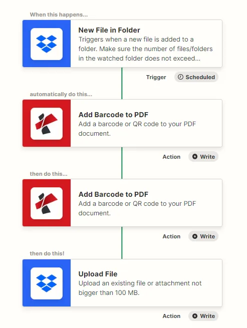 Tambahkan beberapa barcode ke templat PDF