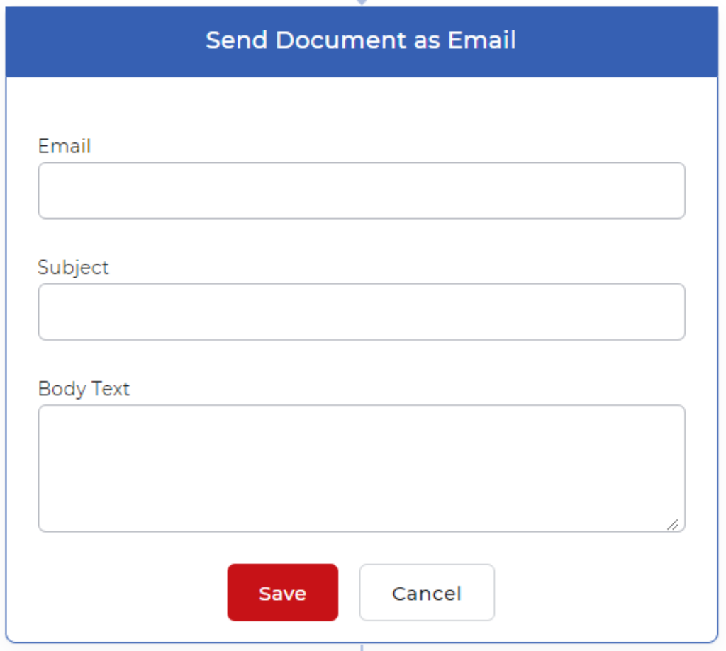 Inviare il documento come e-mail