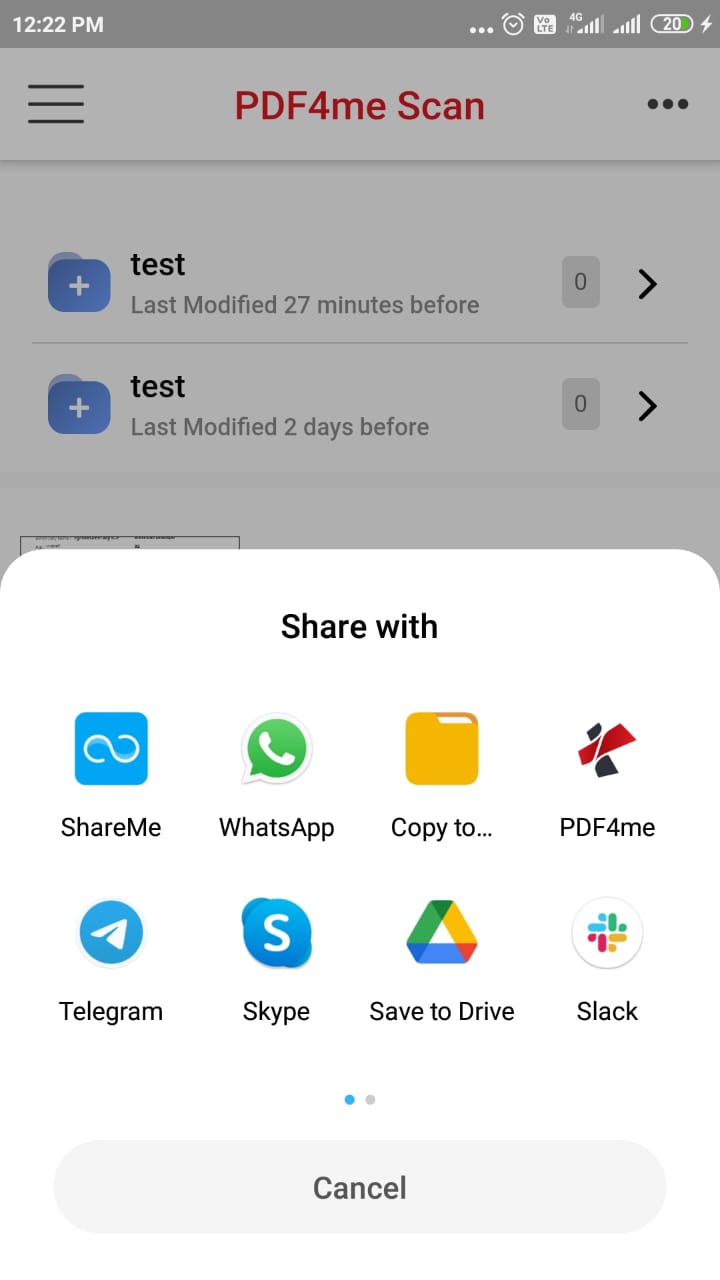 Share compressed images over mail or other apps