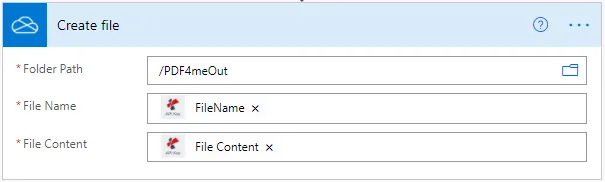 File PDF yang telah dikonversi disimpan ke OneDrive.
