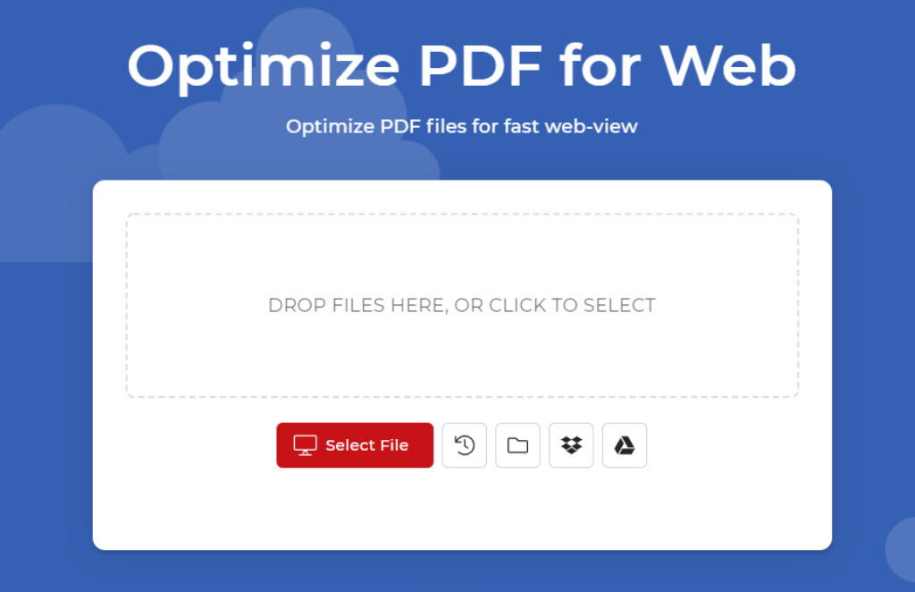 Optimize for Web interface