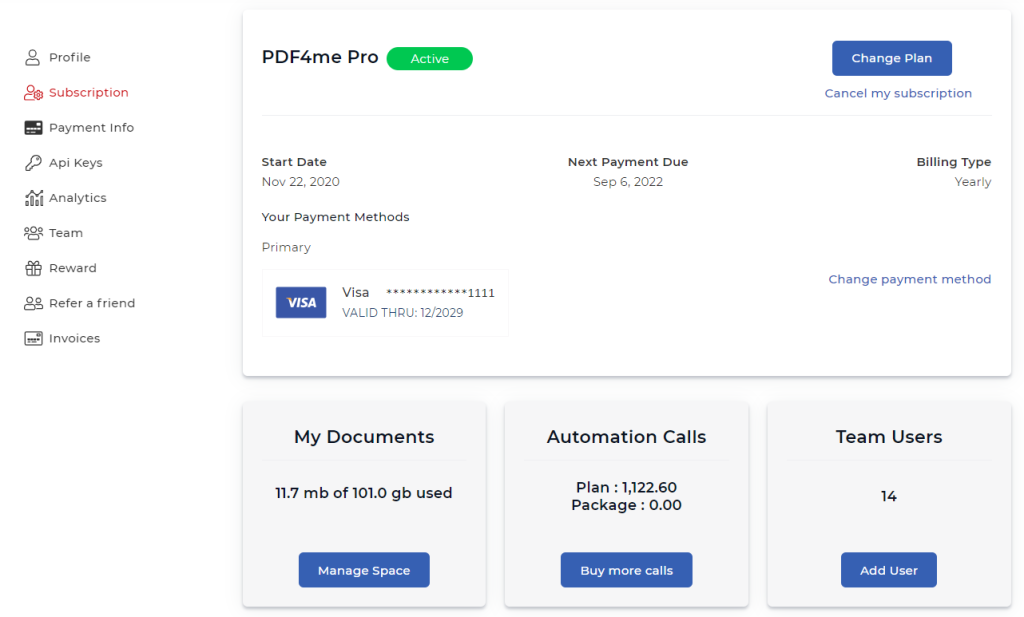 Obtenez plus d'appels d'automatisation