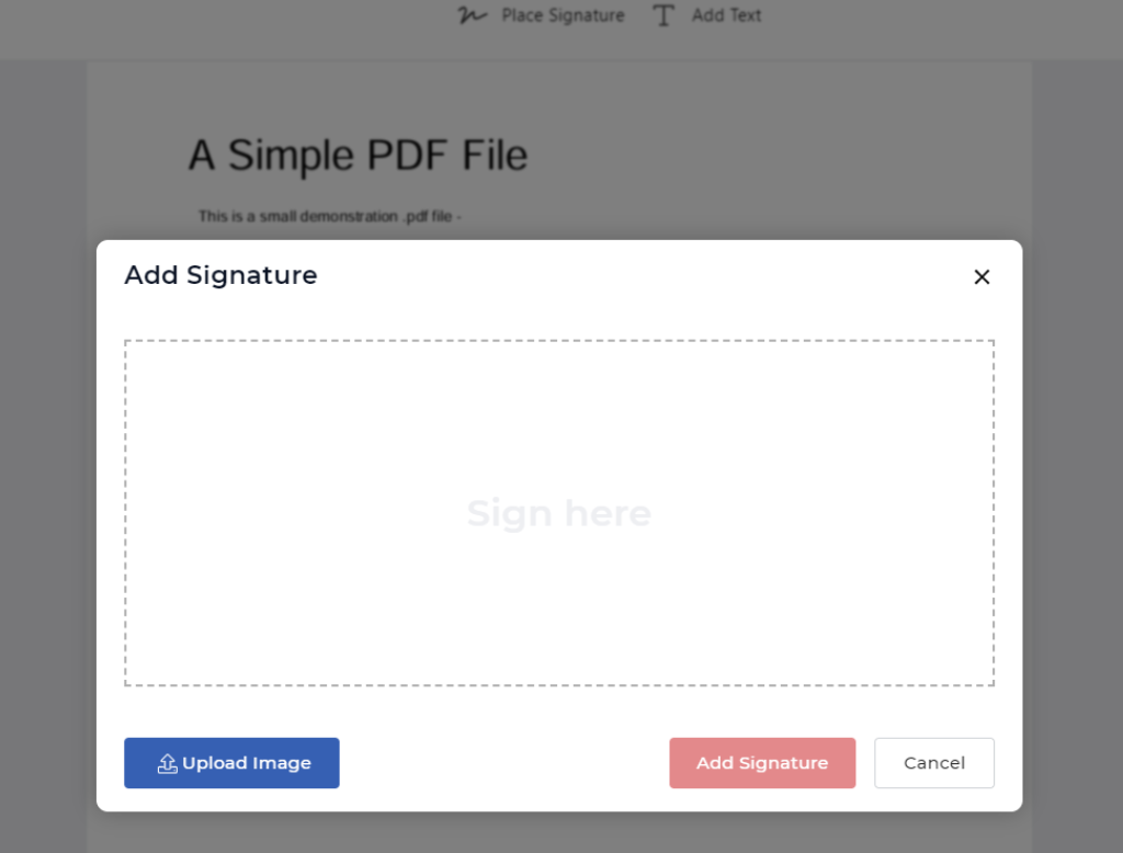 create pdf signature file