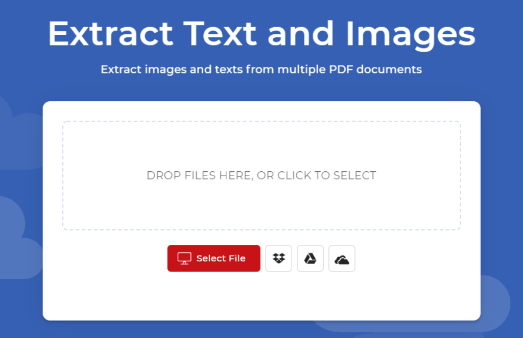 Extrair texto e imagens a partir de interface PDF