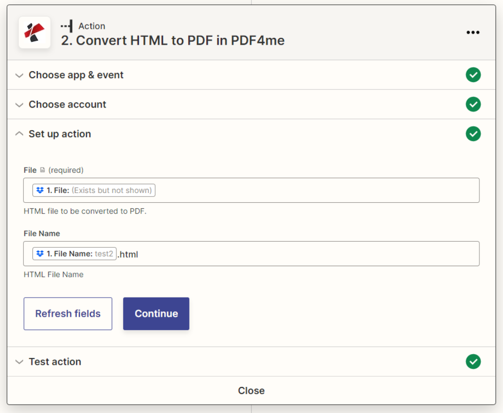 PDF4me HTML ke tindakan PDF
