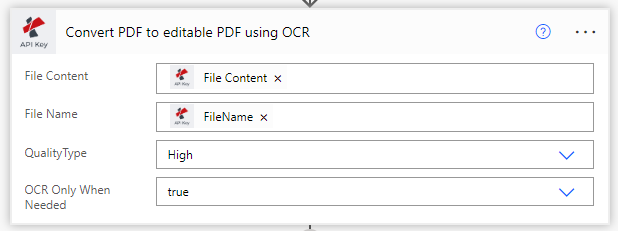 Acción de OCR en PDF de PDF4me