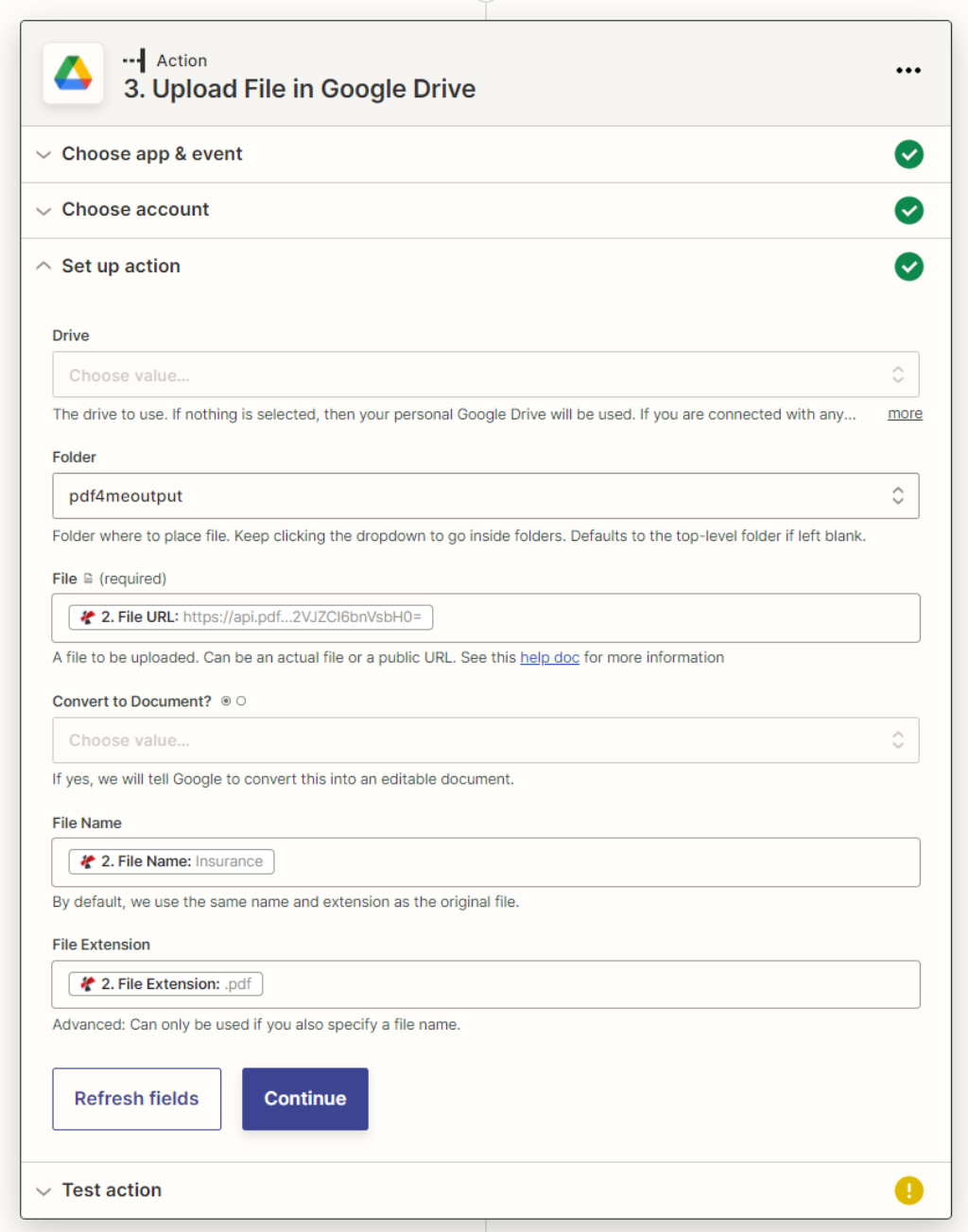 Guardar el PDF procesado con OCR en Google Drive