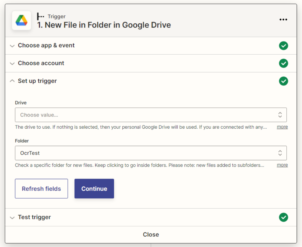 Activador de Google Drive para PDF OCR Zap