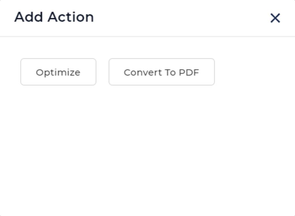 Sélectionnez une action Dropbox