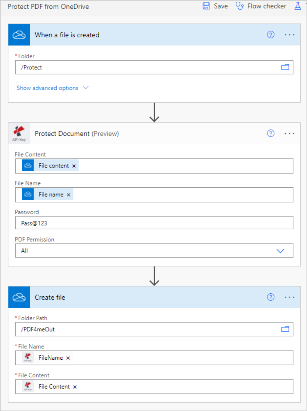 Complete flow structure for protect pdf