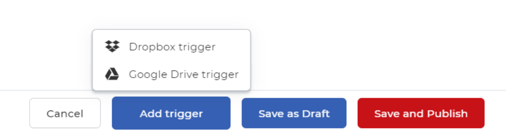 Dropbox tetikleyicisi ekleyin