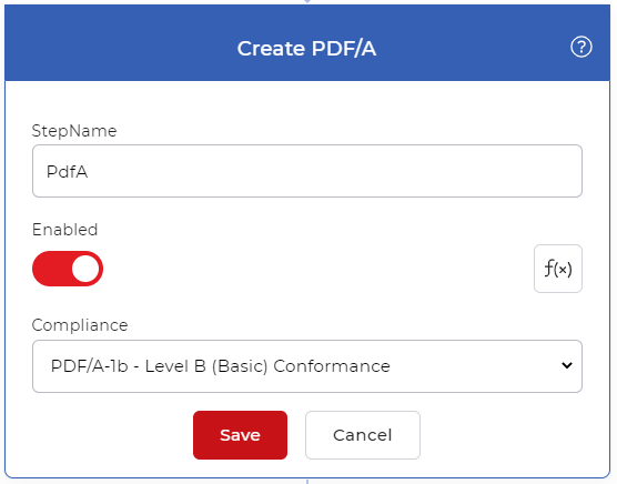 PDF4me PDFA action