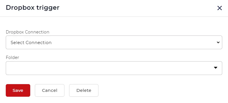 Dropbox sebagai pemicu alur kerja OCR PDF.