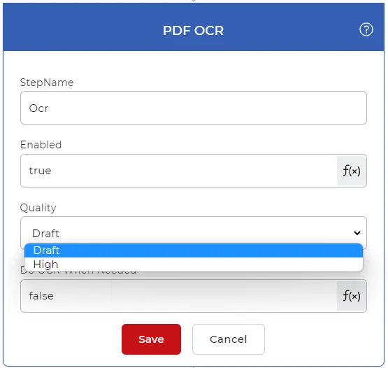 Aksi OCR PDF untuk otomatisasi alur kerja