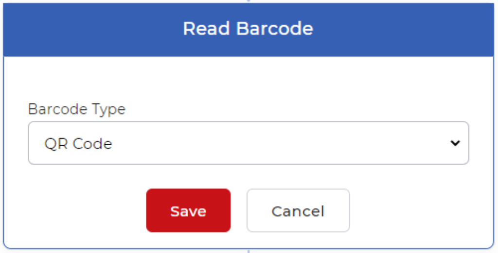 Read barcode action in PDF4me Workflows