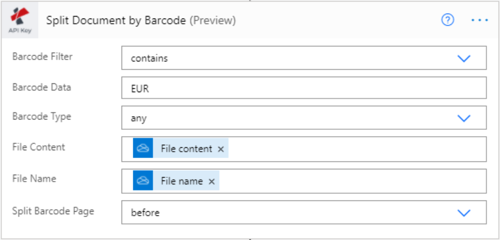 Configurar os dados do código de barras no conector