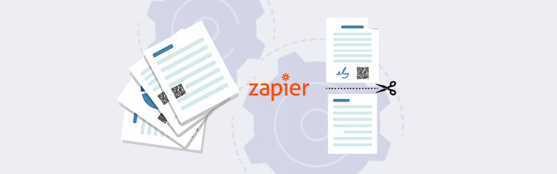 Dividir PDF usando texto em códigos de barras com Zapier