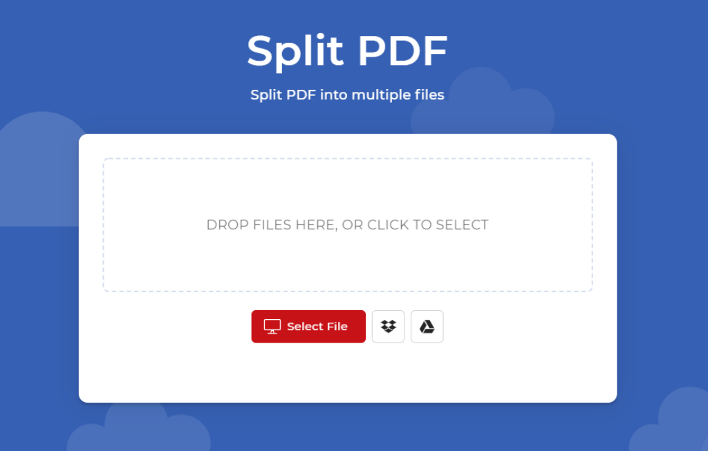 PDF4me Interface PDF dividida