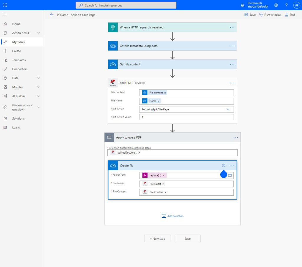 Split PDFs by Bookmark using Power Automate - Aquaforest