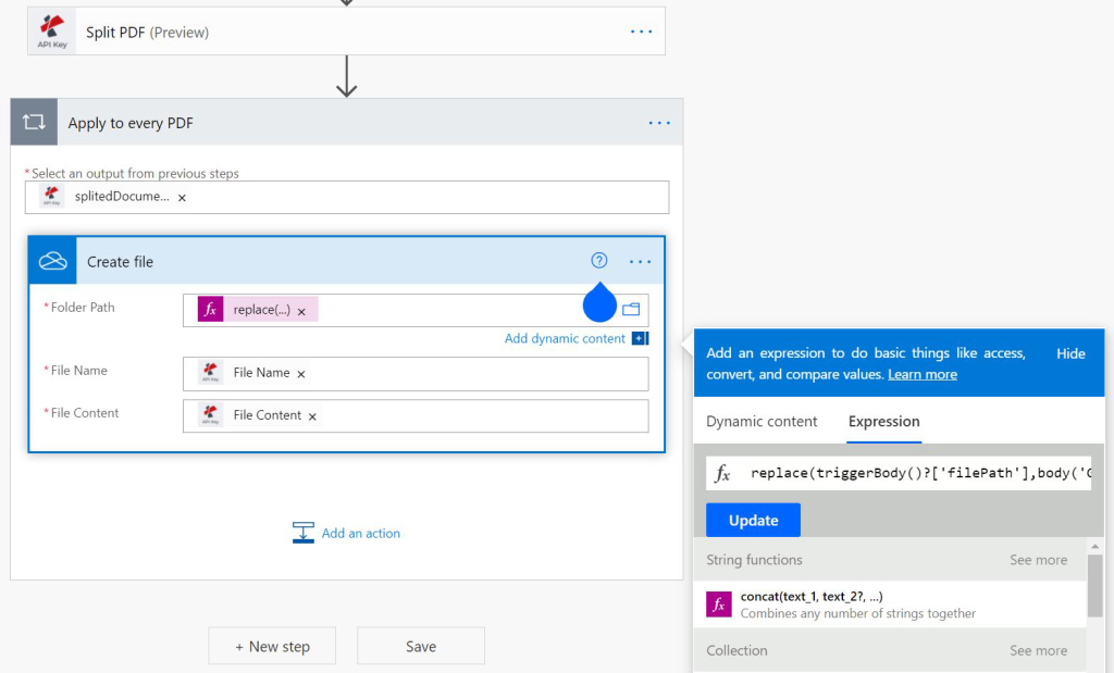 Split PDFs by Bookmark using Power Automate - Aquaforest