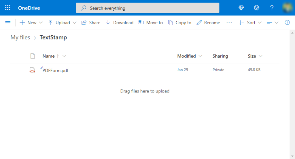 OneDrive klasör konumundan Metin Damgası ile başlayın