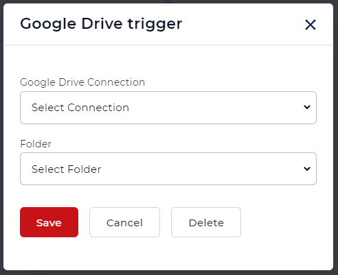 Configurer le déclencheur Google drive