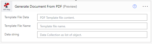 Generate documents from PDF action