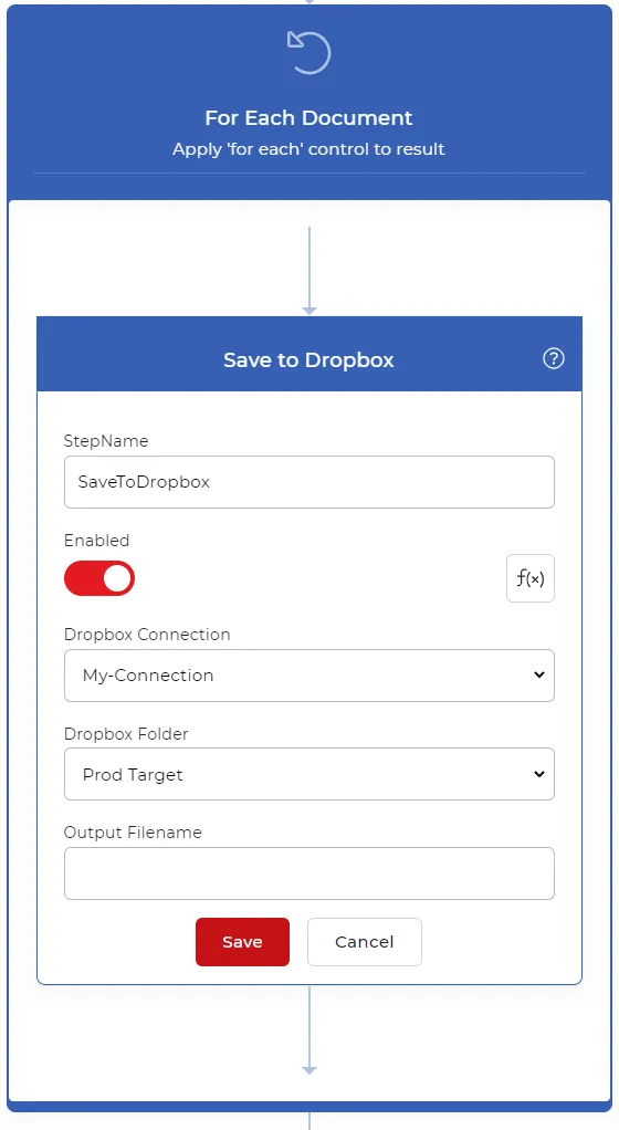 Guardar en Dropbox para flujo de trabajo dividido